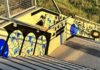 Dans la vallée de l’Hérault, Majeon signe une fresque sur une passerelle piétonne