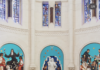 A Lourdes, inauguration des « peintures bleues » de Philippe Pujo dans l’église paroissiale