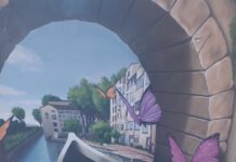 A Narbonne, les Montpelliérains Sweo et Nikita posent une anamorphose pour l’été