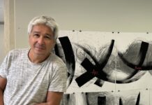 A Limoux, VanBinh réalise une calligraphie géante, Traça Umana