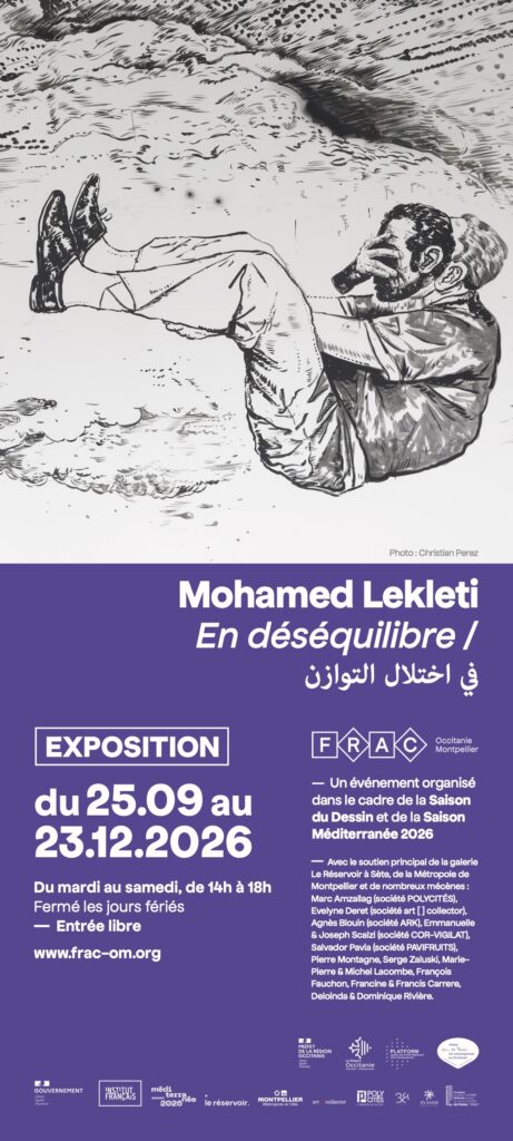 2026 – Affiche 450 x 1000 mm – Mohamed Lekleti – Frac Occitanie Montpellier